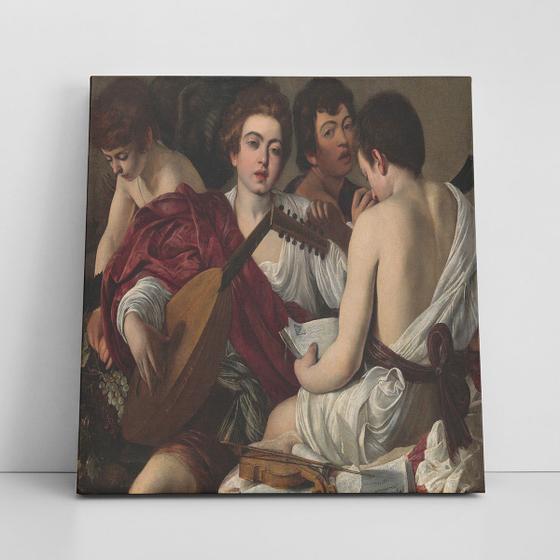 Imagem de Quadro Os Músicos Caravaggio Canvas Arte 60x60cm