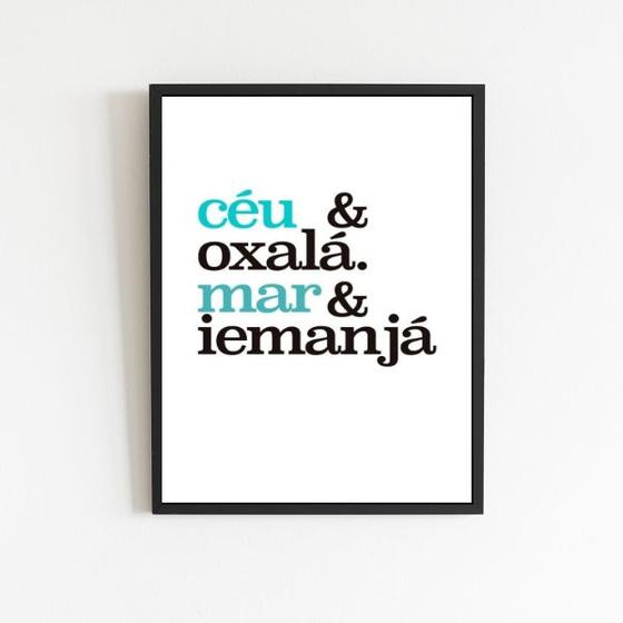 Imagem de Quadro Oxalá E Iemanjá 33x24cm - com vidro