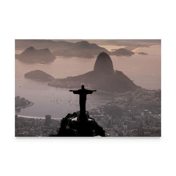 Imagem de Quadro Paisagem Rio De Janeiro Vista Do Cristo Redentor Bondinho Pão De Açúcar - Bimper