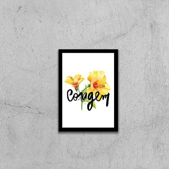 Imagem de Quadro Palavra Coragem 45x34cm - com vidro