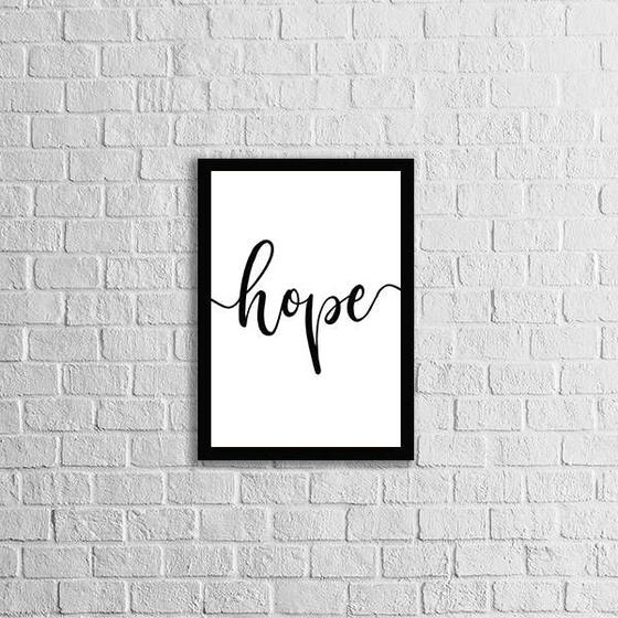 Imagem de Quadro Palavra Hope 24x18cm - com vidro