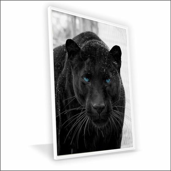 Imagem de Quadro Pantera Negra Canvas Com Vidro