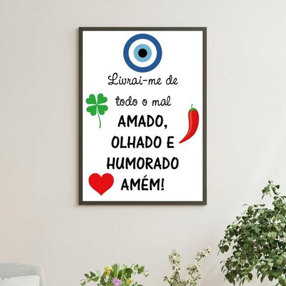 Imagem de Quadro Para Afastar Más Energias 33x24cm - com vidro