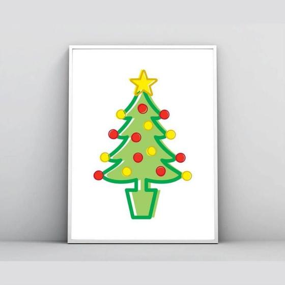 Quadro para decoração desenho árvore de natal - Conspecto - Quadro de Natal  - Magazine Luiza