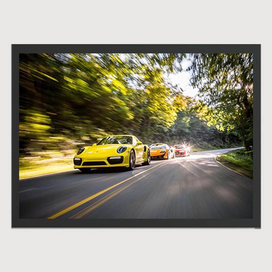 Imagem de Quadro para Quarto Carro Porsche estrada trio 45x33 A3