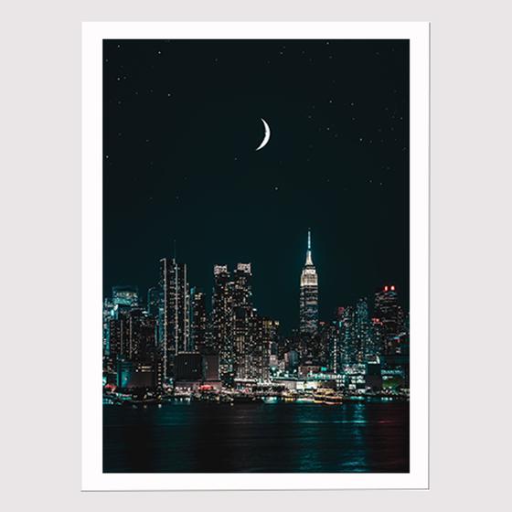 Imagem de Quadro para Quarto Cidade Noite 45x33 A3