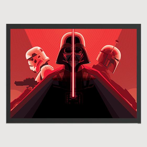 Imagem de Quadro para Quarto darth vader boba fett 45x33 A3