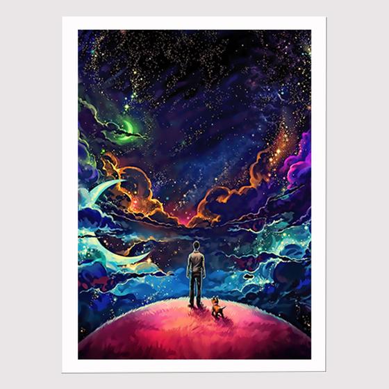 Imagem de Quadro para Quarto Espaço Universo 45x33 A3