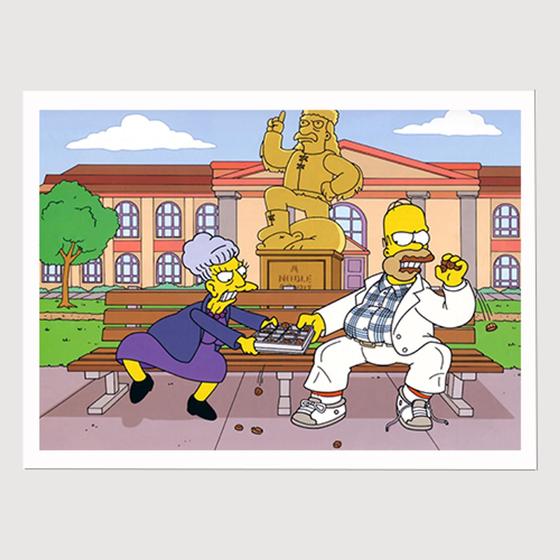 Imagem de Quadro para Quarto Homer Forrest Gump Springfield 45x33 A3