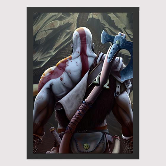 Imagem de Quadro para Quarto Kratos  God of War 45 x33 A3