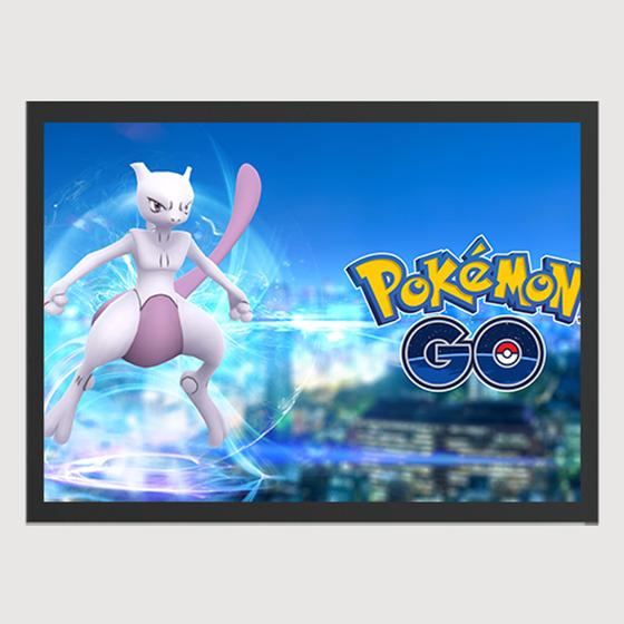 Imagem de Quadro para Quarto Pokémon Go Mewtwo o 45x33 A3