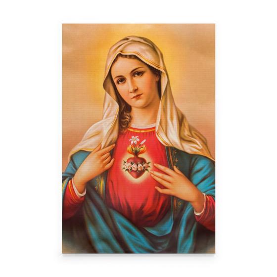 Imagem de Quadro Para Sala Religioso Sagrado Coração De Maria Imaculada Mãe De Jesus - Bimper