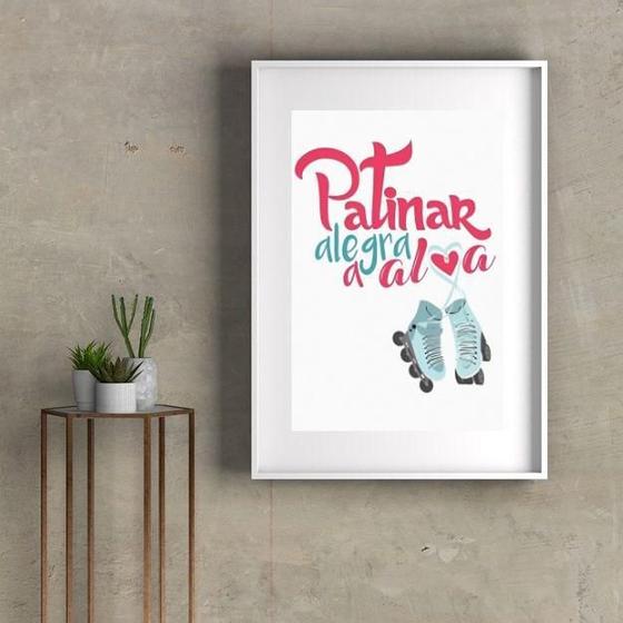 Imagem de Quadro Patins Frase - 60X48Cm