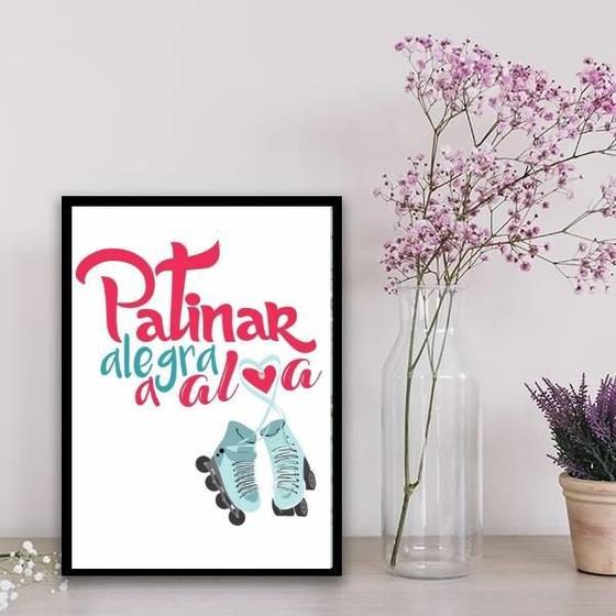 Imagem de Quadro Patins Patinar Alegra A Alma 45X34Cm