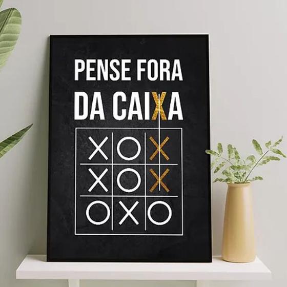 Imagem de Quadro Pense Fora Da Caixa 45x34cm