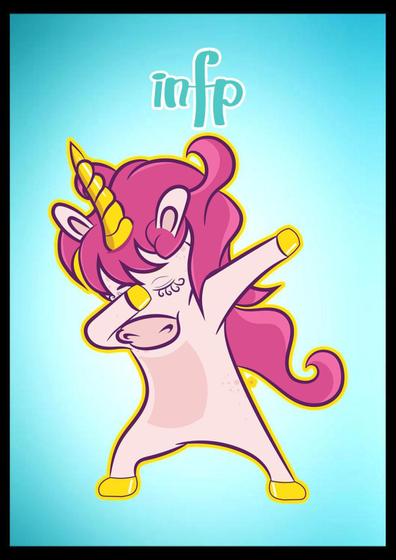 Imagem de Quadro Personalidade Infp Tamanho A3 Mbti 16 Personalidades Com Moldura Unicórnio2