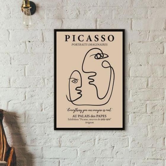 Imagem de Quadro Picasso Everything You Imagine Is Real 24X18Cm Vidro