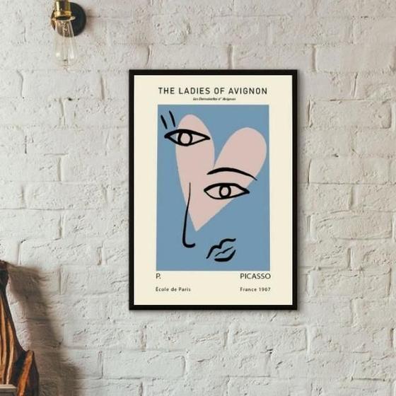 Imagem de Quadro Picasso - The Ladies Of Avignon 24X18Cm - Com Vidro