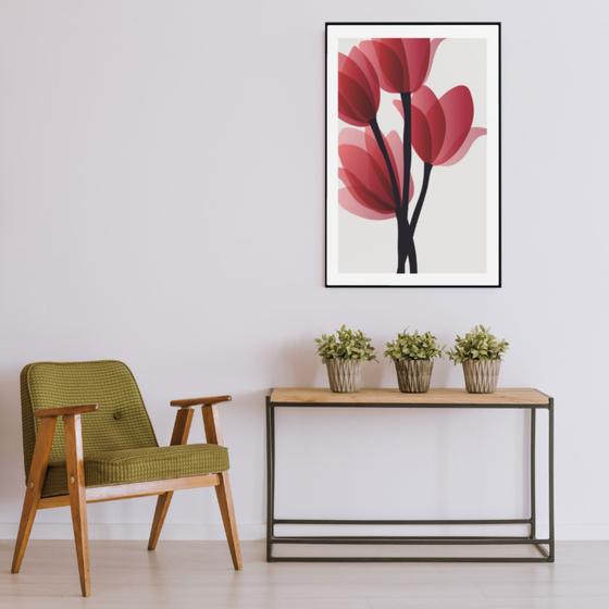 Imagem de Quadro Pintura 4 Rosas