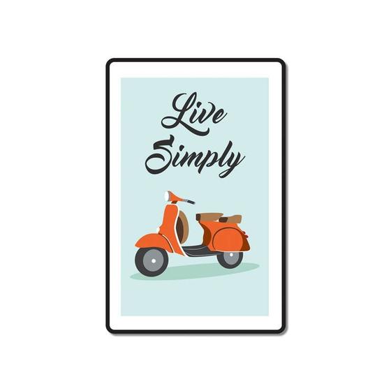 Imagem de Quadro Placa Decorativa - Live Simply