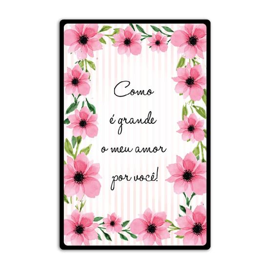 Imagem de Quadro Placa Decorativa MDF 29X19 cm Família -