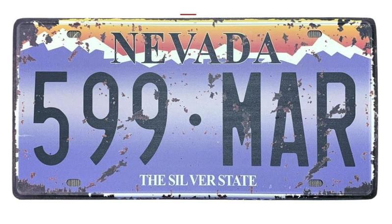 Imagem de Quadro Placa Decorativa Metal Estados Unidos Nevada Usa Eua