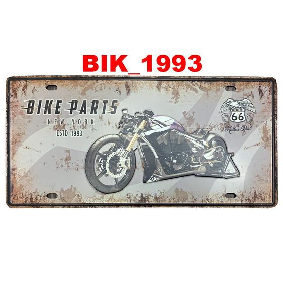 Imagem de Quadro placa decorativa metal motos motoqueiros oficina