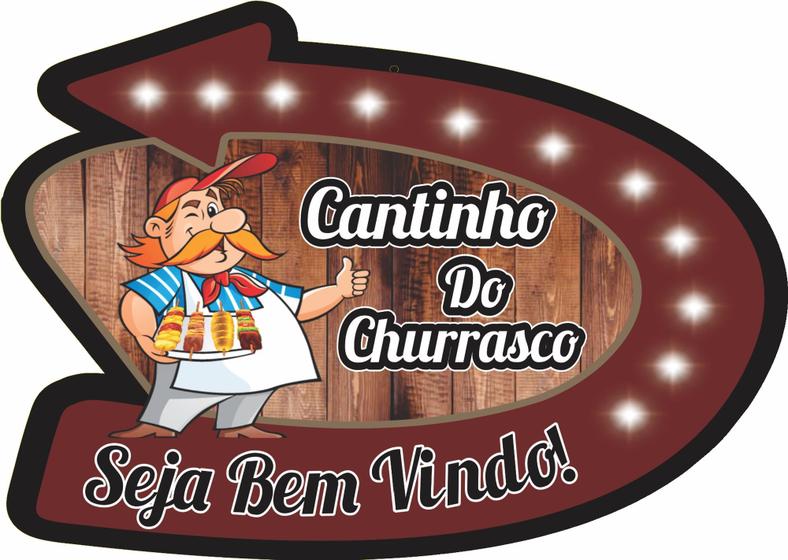 Imagem de Quadro Placa Decorativa Parede Cantinho Do Churrasco  Mdf
