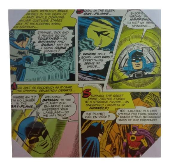 Imagem de Quadro Placa Quadrinho Batman Clássico Vintage Cinema M12