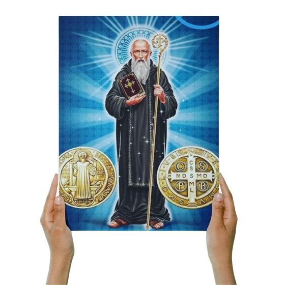 Imagem de Quadro Plaquinha Decorativa MDF A4 - São Bento 1