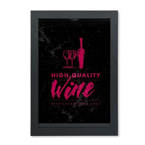 Imagem de Quadro Porta Rolhas/Tampinhas Tema Vinhos Wine QPR002