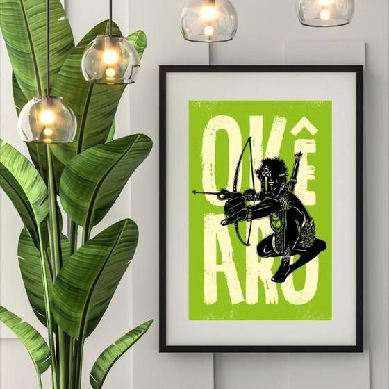 Imagem de Quadro Poster Candomblé Oxóssi - 60X48Cm