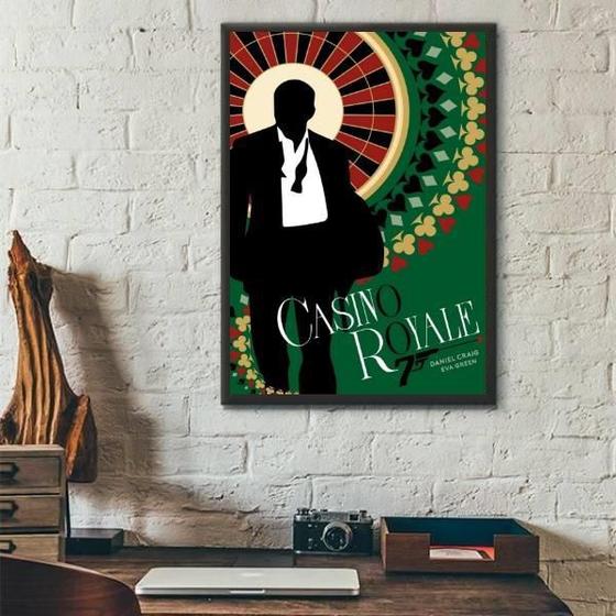 Imagem de Quadro Poster Casino Royale 24X18Cm - Com Vidro