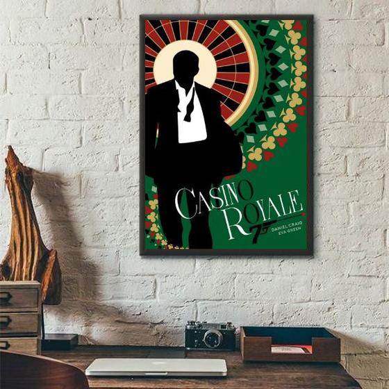 Imagem de Quadro Poster Casino Royale 45x34cm