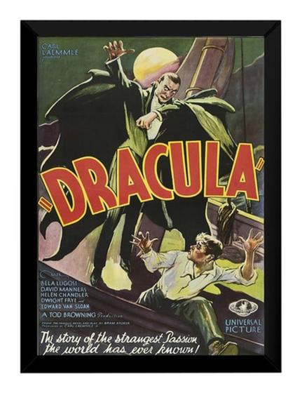 Imagem de Quadro Poster Decorativo Filme Antigo Dracula Retro 42x29cm