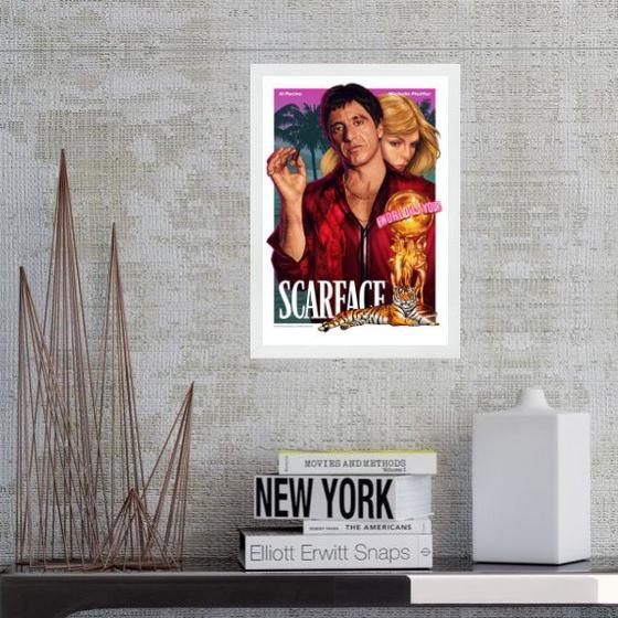 Imagem de Quadro Poster Do Filme Scarface 45x34cm - com vidro