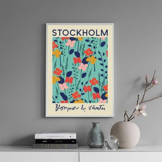 Imagem de Quadro Poster Flores e Plantas - Estocolmo 24x18cm