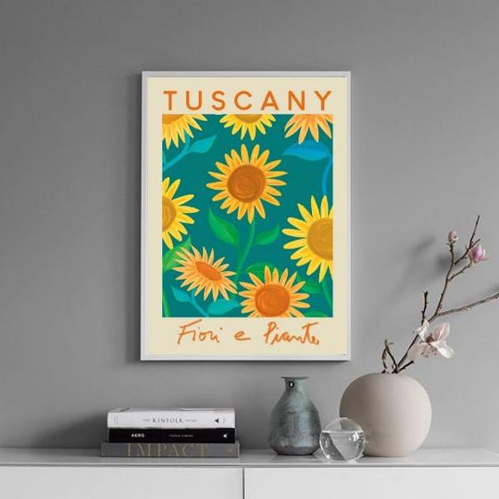 Imagem de Quadro Poster Flores e Plantas - Toscana 24x18cm - com vidro