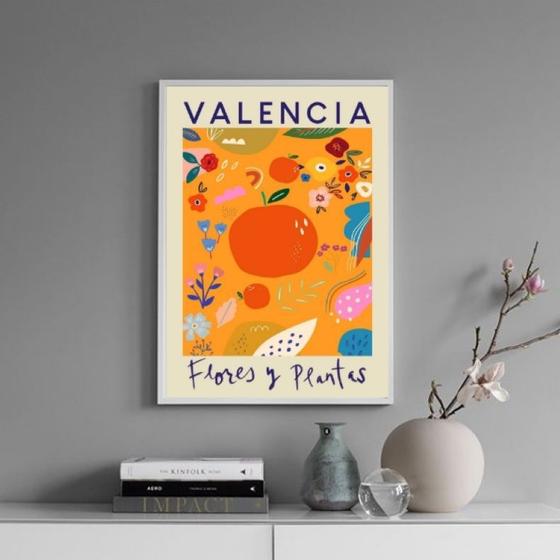 Imagem de Quadro Poster Flores e Plantas - Valencia 45x34cm