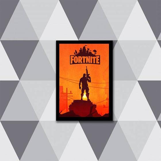 Imagem de Quadro Poster Fortnite 33x24cm - com vidro