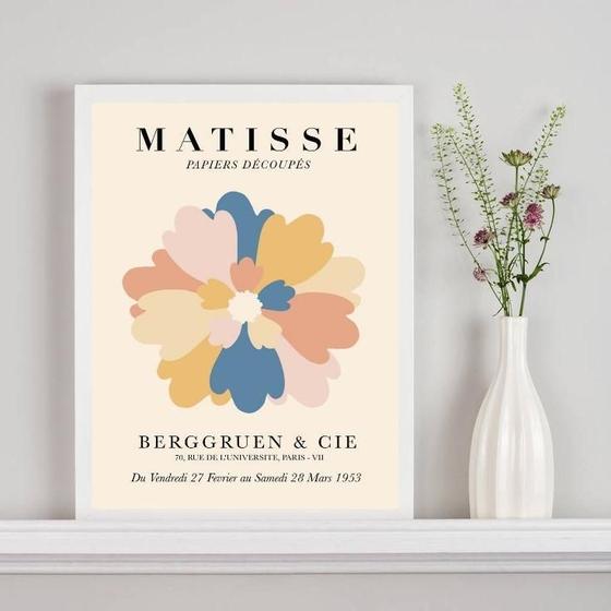 Imagem de Quadro Poster Matisse - A Flor 33X24Cm - Com Vidro