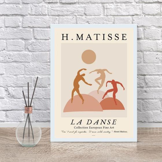 Imagem de Quadro Poster Matisse MinimalistaDança 24x18cm - com vidro