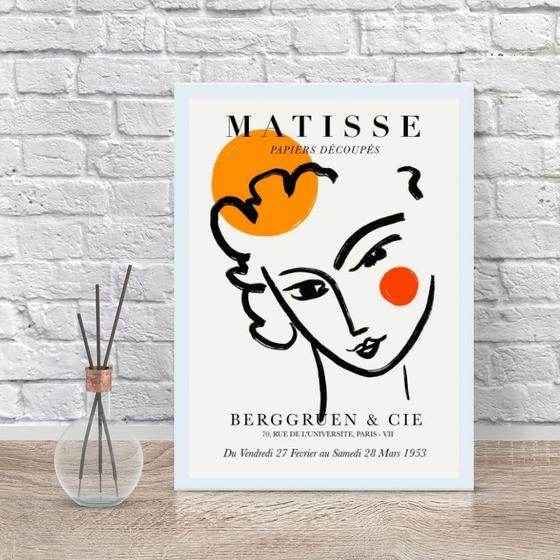 Imagem de Quadro Poster Matisse MinimalistaMulher 45x34cm - com vidro