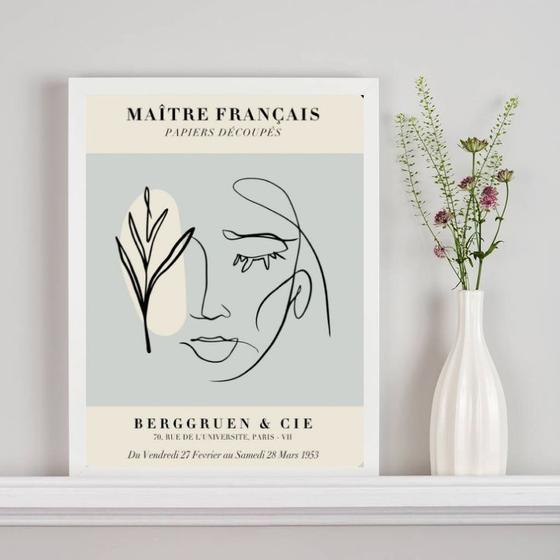 Imagem de Quadro Poster Matisse - Mulher e Planta 33x24cm - com vidro