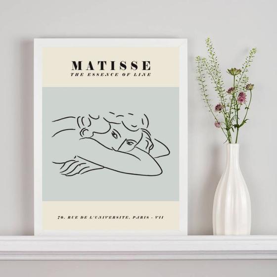 Imagem de Quadro Poster Matisse - The Essence Of Line 45x34cm - com vidro