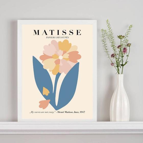 Imagem de Quadro Poster Matisse - The Flower 24x18cm - com vidro