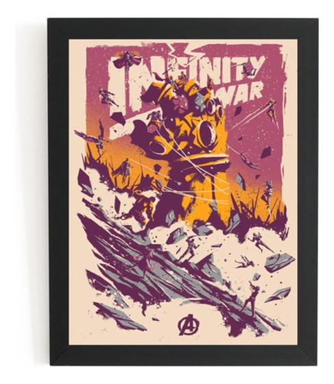 Imagem de Quadro Poster Moldura Luva Thanos Filme Vingadores 42x29cm