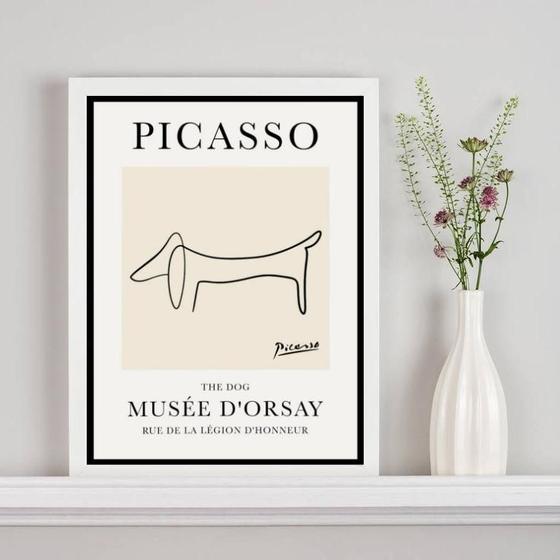 Imagem de Quadro Poster Picasso - The Dog 45X34Cm - Com Vidro