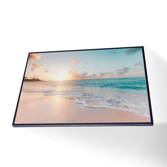 Imagem de Quadro Praia da Paz Canvas Com Vidro