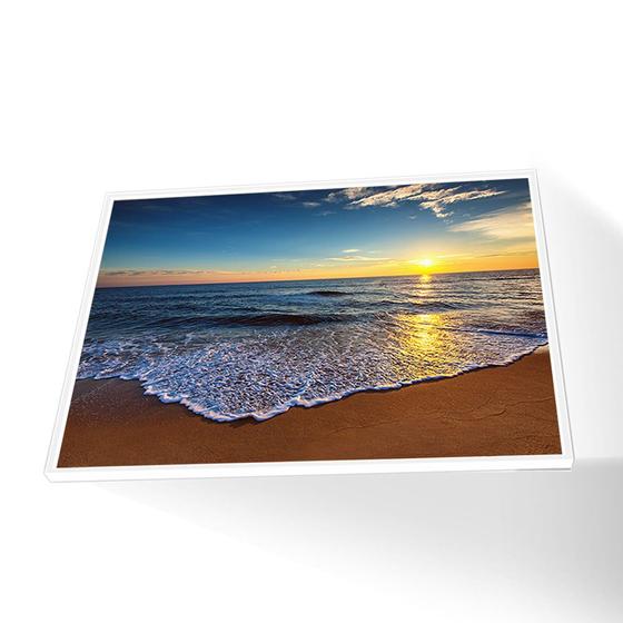 Imagem de Quadro Praia sem Onda Canvas Com Vidro
